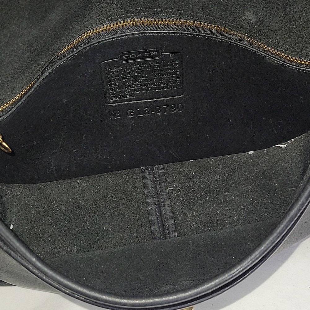 Vintage Coach 9790 Black Leather City Bag Shoulder Bag Satchel Purse - Picture 12 of 13